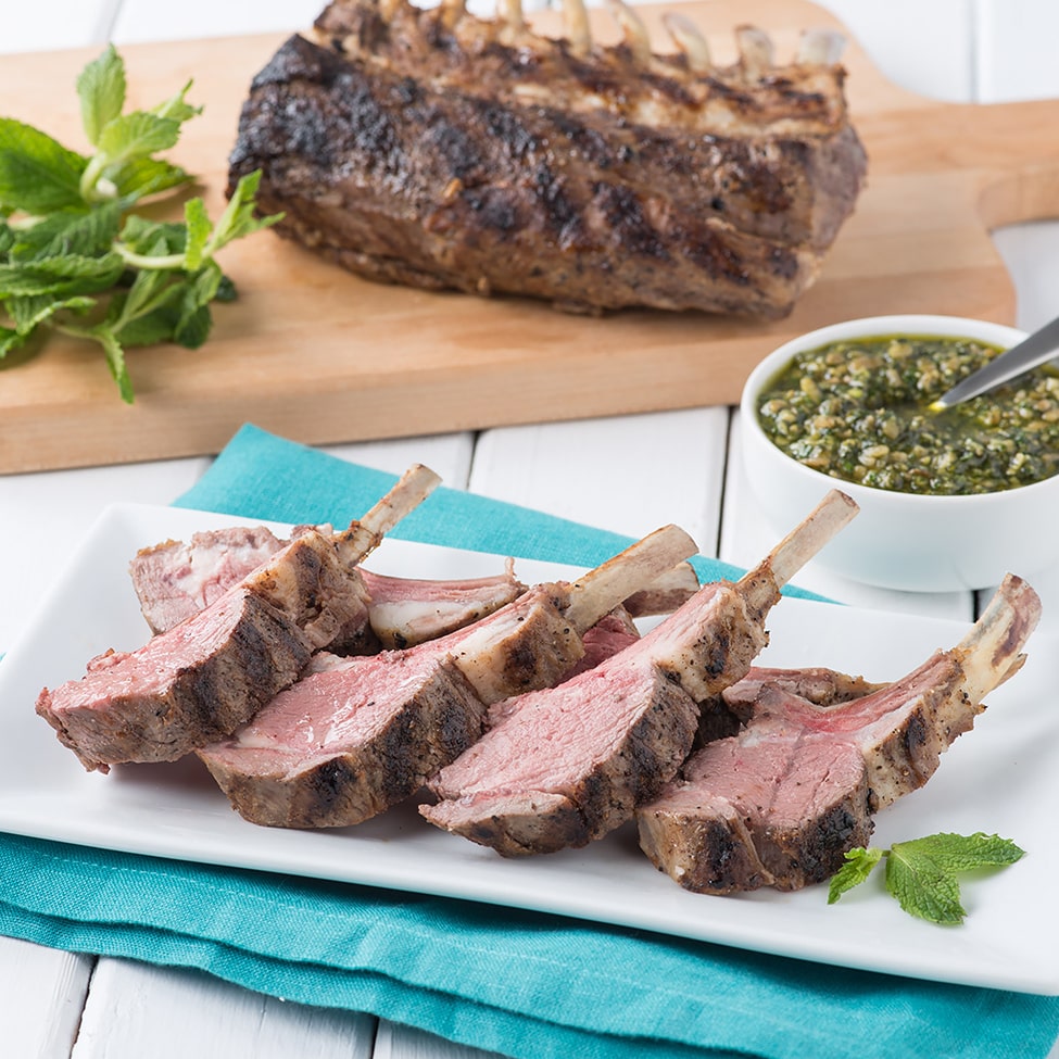 Rack of Lamb with Mint Pesto