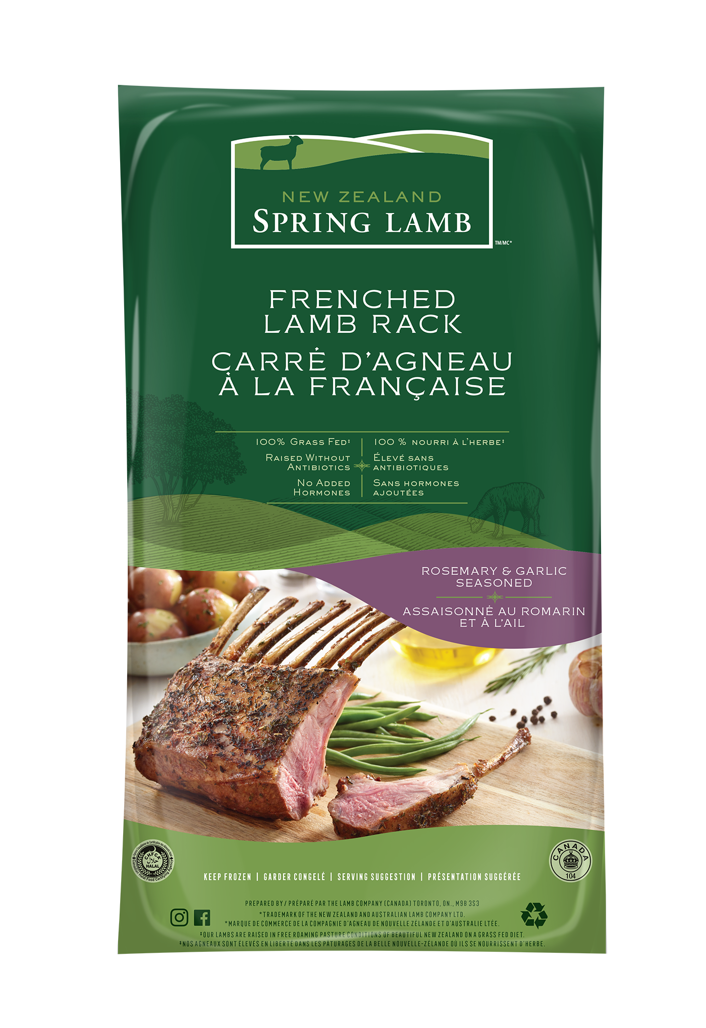 Frenched Lamb Rack Packaging